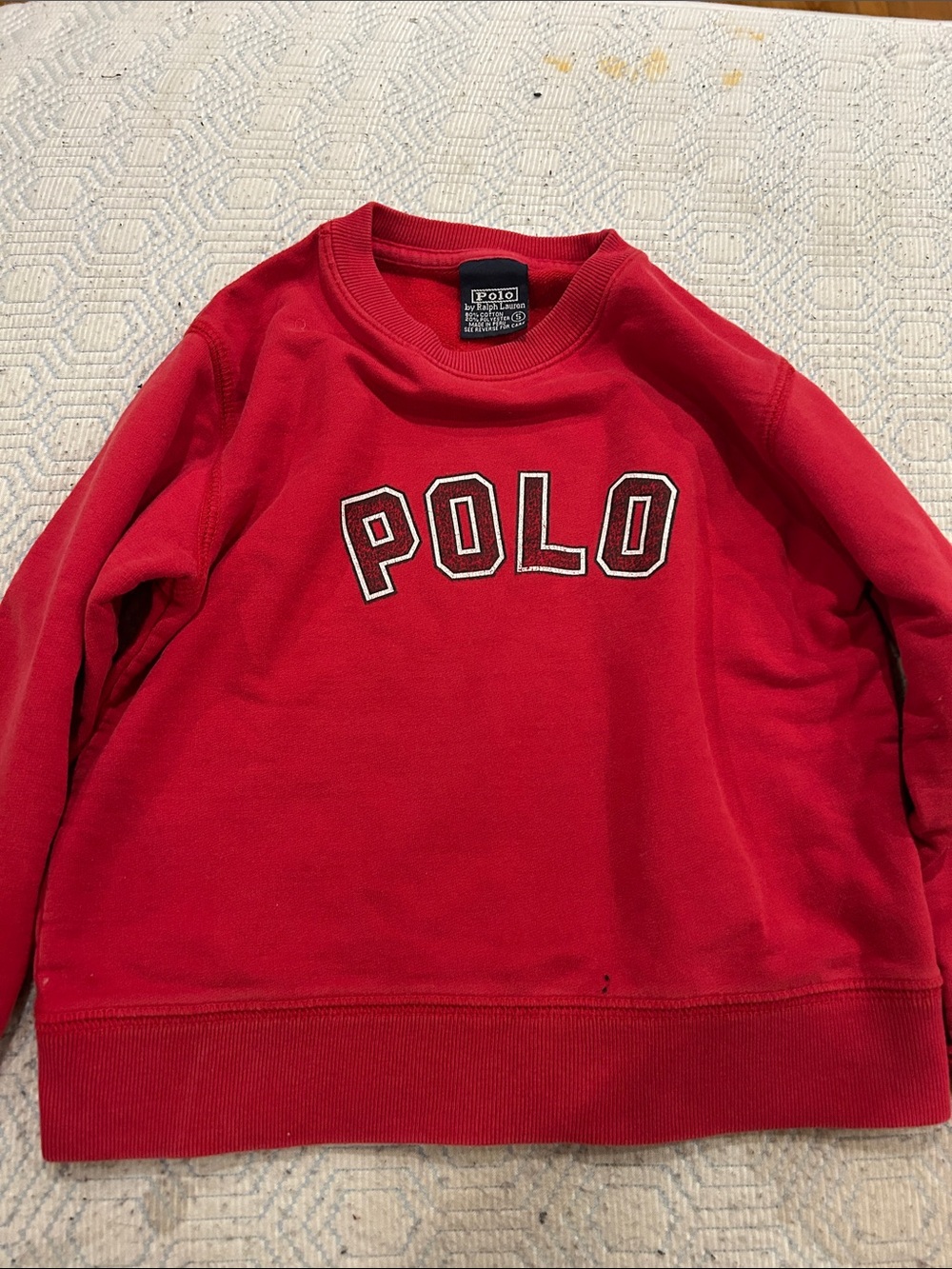 Polo by Ralph Lauren Red Crewneck with POLO Appliqué